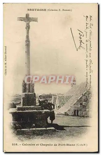 Cartes postales Botrel Calvaire et chapelle de Port Blanc