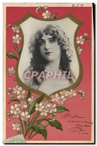 Cartes postales Fantaisie Fleurs Femme