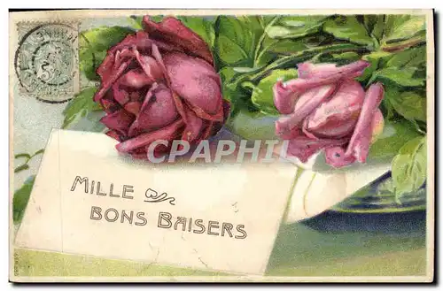 Cartes postales Fantaisie Fleurs