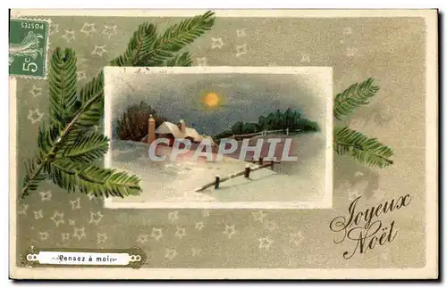 Cartes postales Fantaisie Fleurs Noel