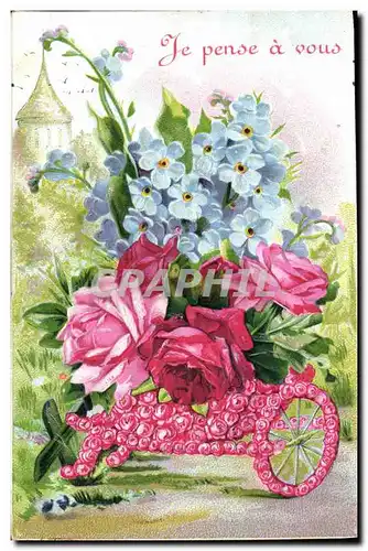 Cartes postales Fantaisie Fleurs