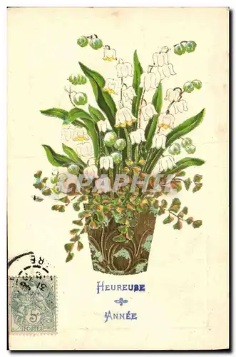 Cartes postales Fantaisie Fleurs Muguet