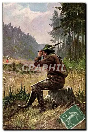 Cartes postales Chasse Chasseur