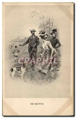Cartes postales Chasse Chasseur En battue Chien