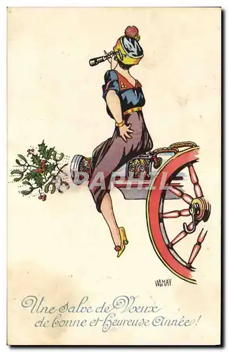 Cartes postales Fantaisie Illustrateur Femme Canon