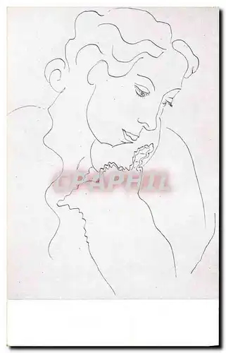 Ansichtskarte AK Fantaisie Illustrateur Henri Matisse Portrait