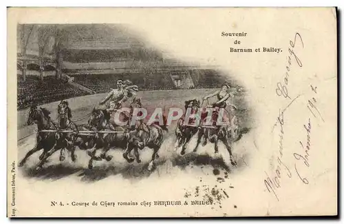 Cartes postales Cirque Barnum & Bailey Course de chars romains