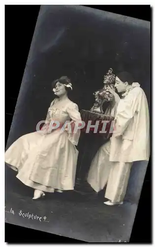 Cartes postales Pierrot la sculpture