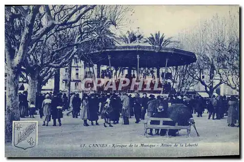 Cartes postales Kiosque de la musique Allees de la Liberte Cannes