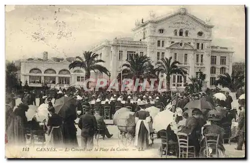 Cartes postales Kiosque Cannes Le concert sur la Place du casino