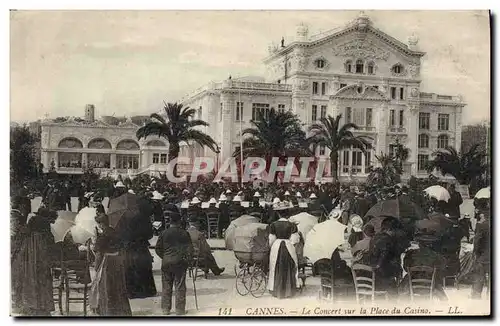 Cartes postales Kiosque Cannes Le concert sur la Place du casino