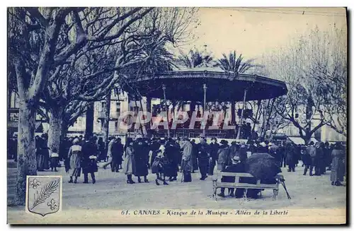 Cartes postales Kiosque de la musique Allees de la Liberte Cannes