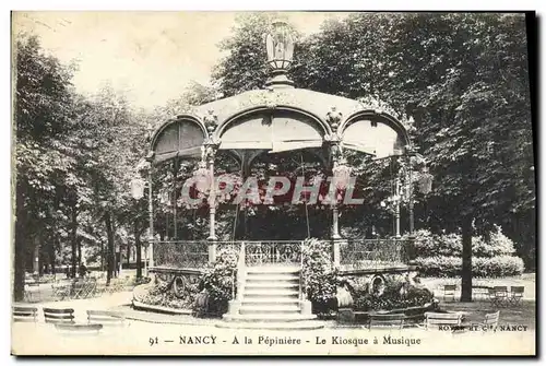 Cartes postales Kiosque a musique A la Pepiniere Nancy