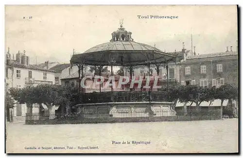 Ansichtskarte AK Kiosque Toul Place de la Republique