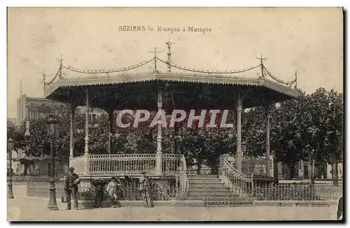 Cartes postales Kiosque a musique Beziers