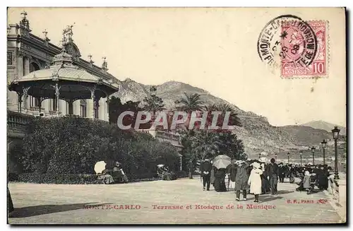 Cartes postales Monte Carlo Terrasse et Kiosque de la musique