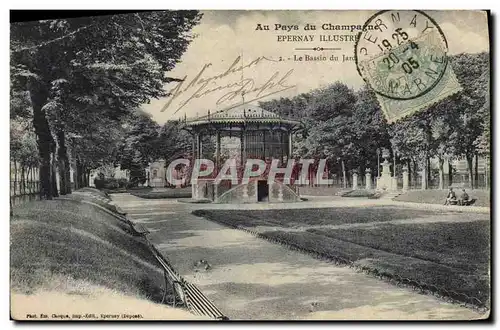 Cartes postales Kiosque Epernay Le bassin du Jard