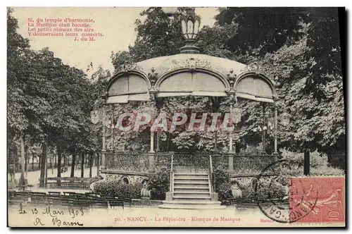 Cartes postales Kiosque de musique La Pepiniere Nancy