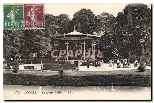 Ansichtskarte AK Kiosque Loches Le jardin public