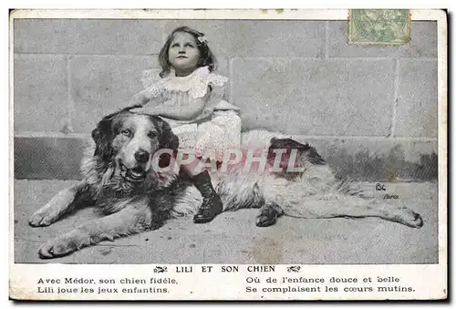 Ansichtskarte AK Chien Chiens Enfant