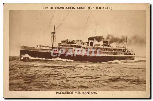 Ansichtskarte AK Bateau Paquebot El Kantara Cie de Navigation Mixte Cie Touache
