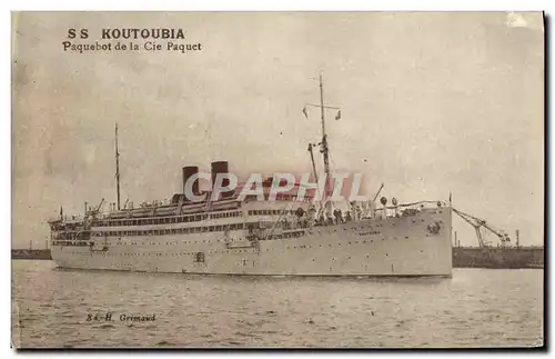 Ansichtskarte AK Bateau Paquebot SS Koutoubia Cie Paquet