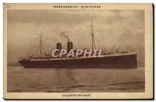 Cartes postales Bateau Paquebot Leconte De L'Isle Messageries Maritimes