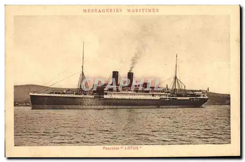 Cartes postales Bateau Paquebot Lotus Messageries Maritimes