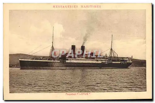 Cartes postales Bateau Paquebot Lotus Messageries Maritimes