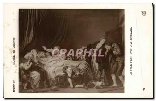 Cartes postales Paris Musee du Louvre Le fils puni Greuze