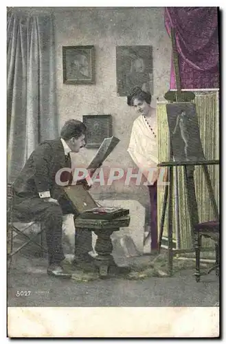 Cartes postales Femme Peinture