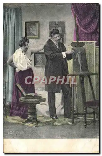 Cartes postales Femme Peinture