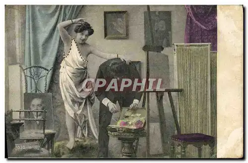 Cartes postales Femme Peinture