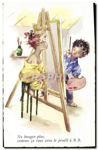 Cartes postales Enfants Peintre