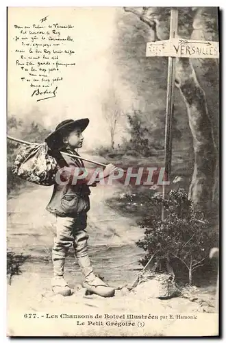 Cartes postales Folklore Botrel Les chansons de Botrel illustrees Le Petit Gregoire Enfant