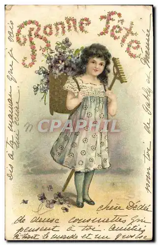 Cartes postales Fantaisie Fleurs Enfant