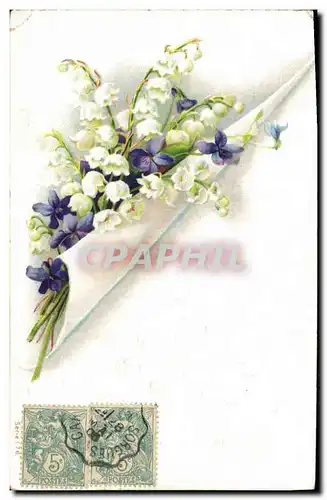 Cartes postales Fantaisie Fleurs Muguet