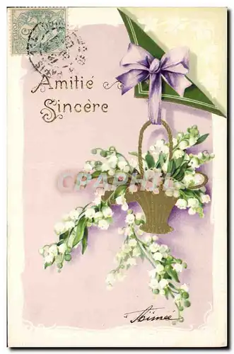 Cartes postales Fantaisie Fleurs Muguet