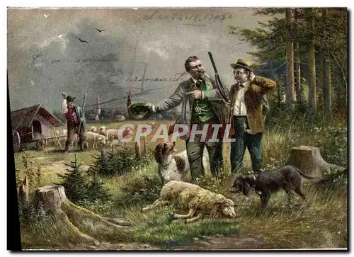 Cartes postales Chasse Chasseur Chasseurs Mouton