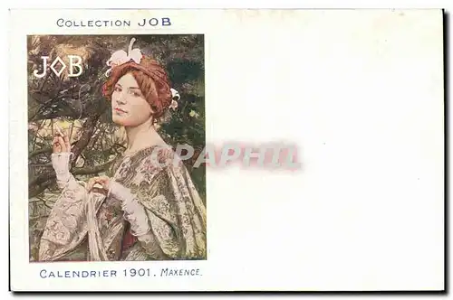 Cartes postales Fantaisie Illustrateur Job Calendrier 1901 Maxence TOP