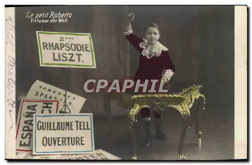 Cartes postales Le petit Roberto Virtuose der Welt Fuillaume Tell Rhapsodie