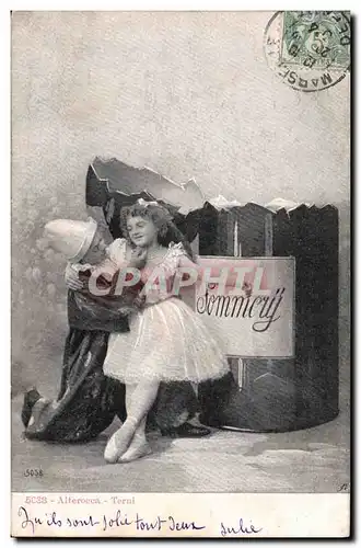 Cartes postales Champagne Pommery Enfants Pierrot