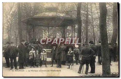 Ansichtskarte AK Kiosque Bourges La musique au jardin de l&#39archeveche