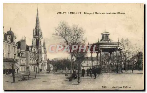 Ansichtskarte AK Kiosque a musique Boulevard Blossac Chatellerault