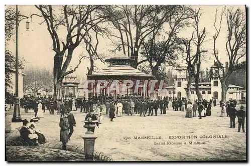 Cartes postales Grand Kiosque a musique Marseille Exposition coloniale