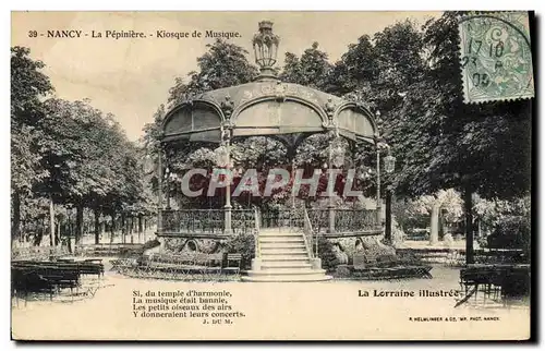 Cartes postales Kiosque de musique La Pepiniere Nancy