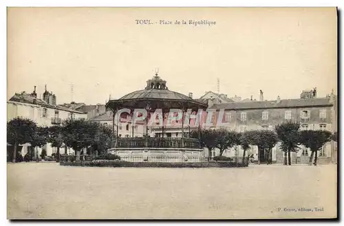 Cartes postales Kiosque Toul Place de la Republique