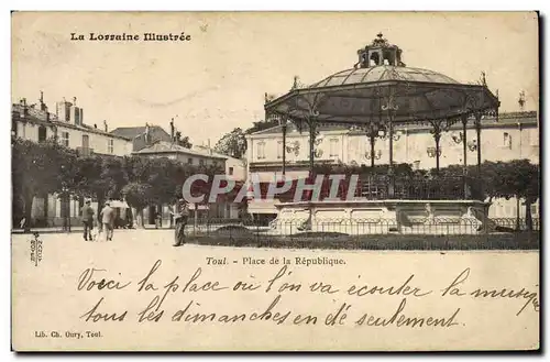 Cartes postales Kiosque Toul Place de la Republique