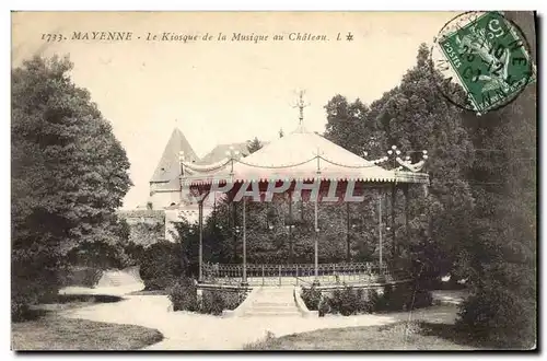 Cartes postales Kiosque de la musique au chateau Mayenne