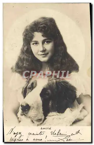 Cartes postales Chien Chiens Enfant Amitie